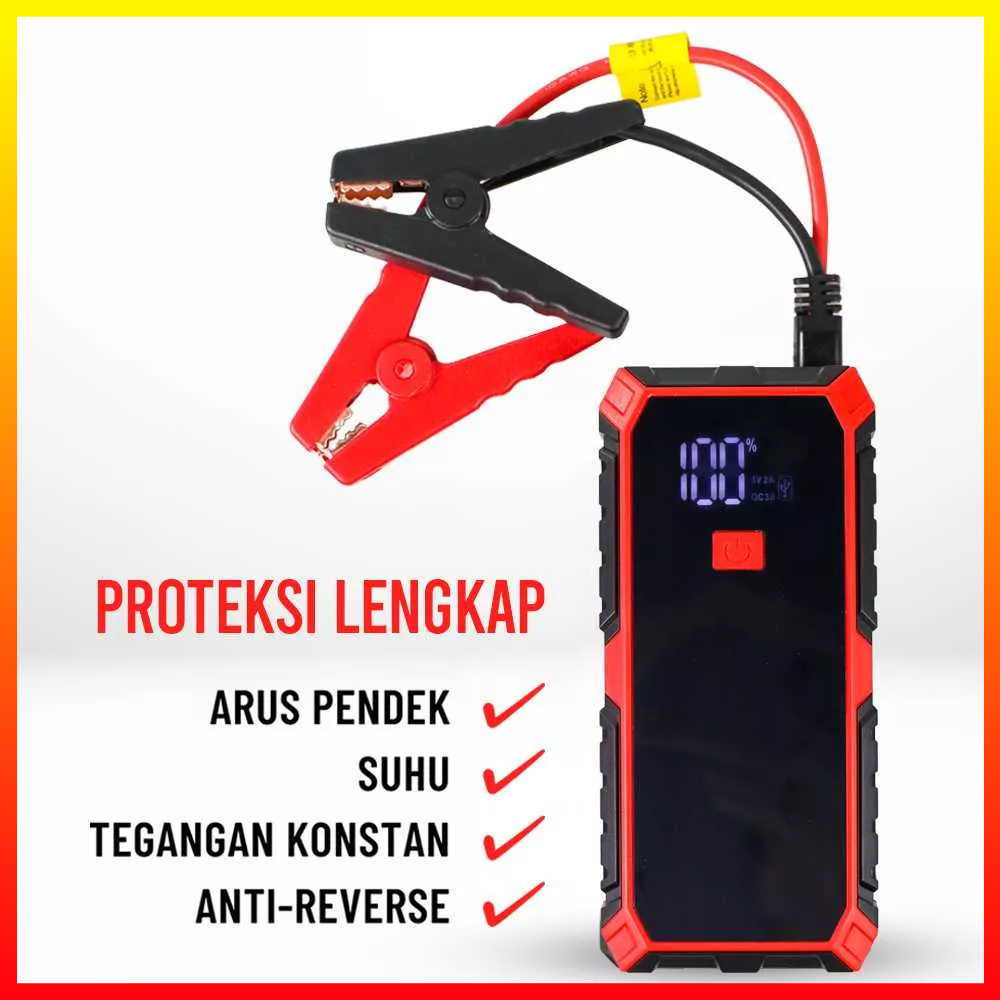 Booster Charger Alat Darurat Baterai Mobil Jump Starter Power Bank Jumper Senter USB 12V 20000mAh JXIANG POWER JX-60 - 7CWB0EBQ