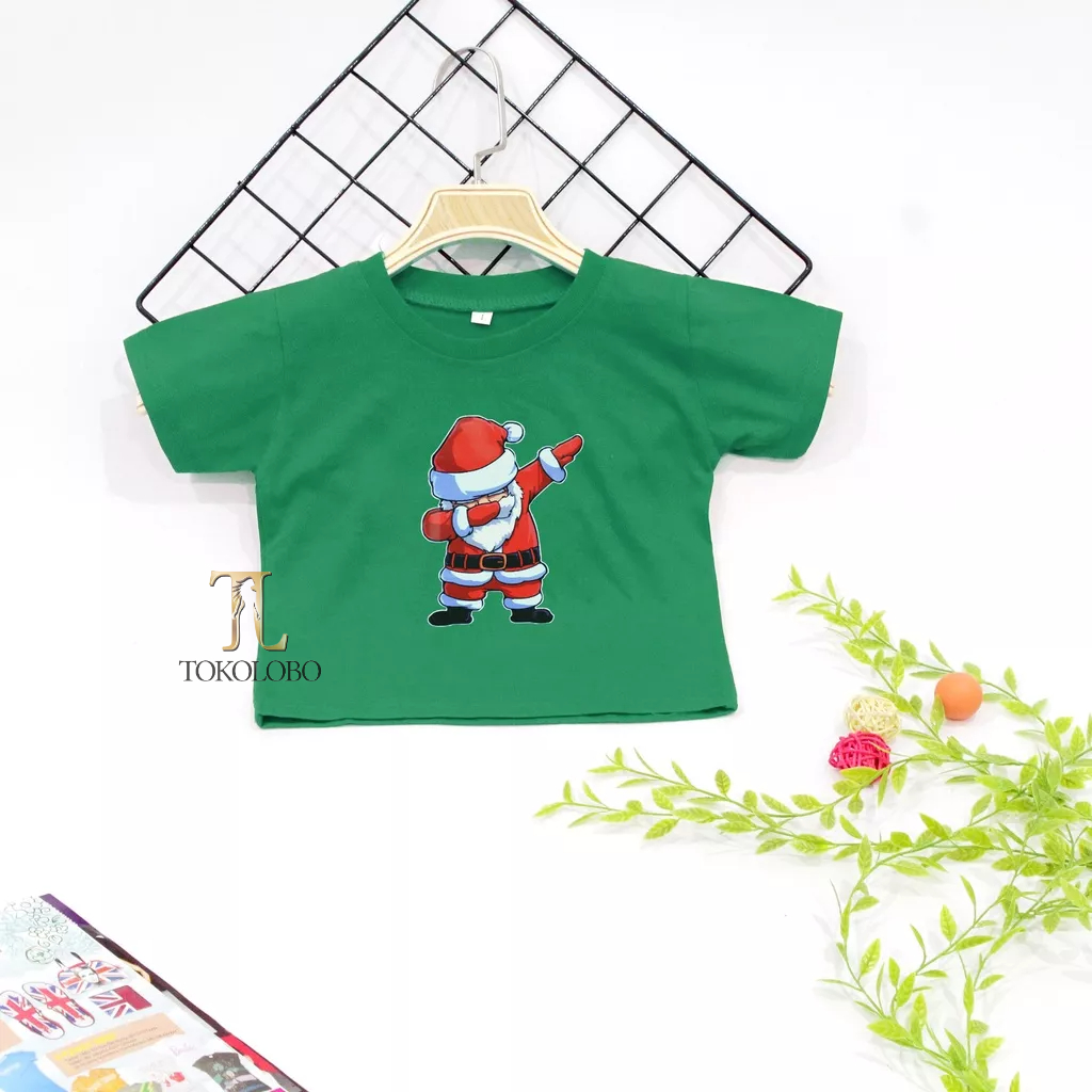 tokolobo Kaos Tshirt PE Santa Claus DAB DTF Print