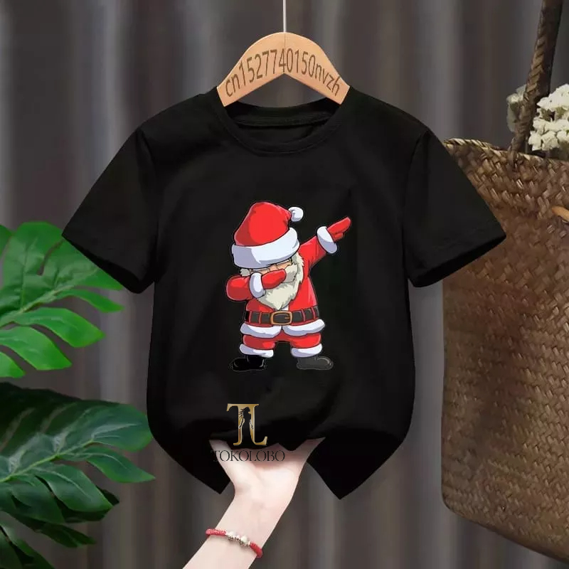 tokolobo Kaos Tshirt Santa Claus DAB DTF Print Size 6-10