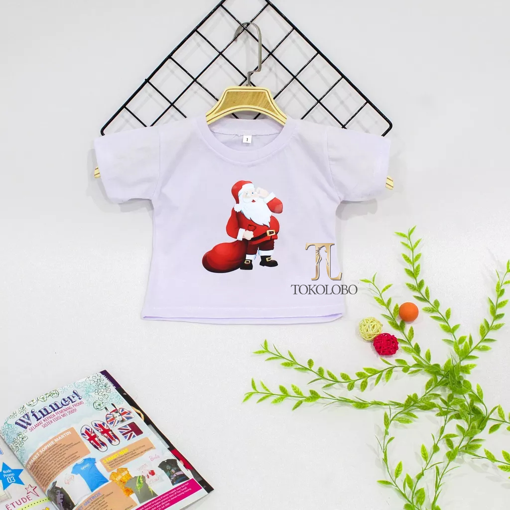 tokolobo Kaos Tshirt TC Santa Gift DTF Print Size 6-10