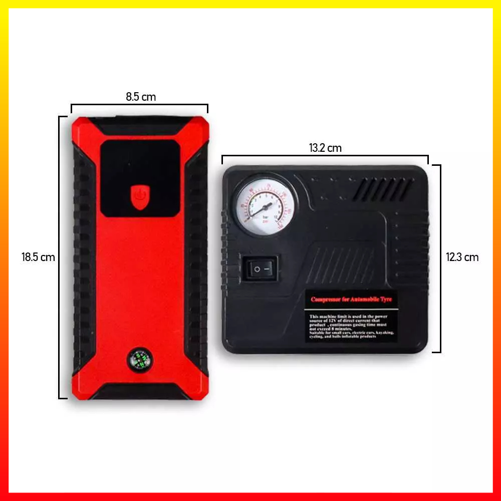 PowerBank Jump Starter Portable Emergency Start-up Charger Booster Baterai Mobil Set Dengan Pompa 20000mAh JXIANG POWER JX-27Pro - 7CWB0DBQ