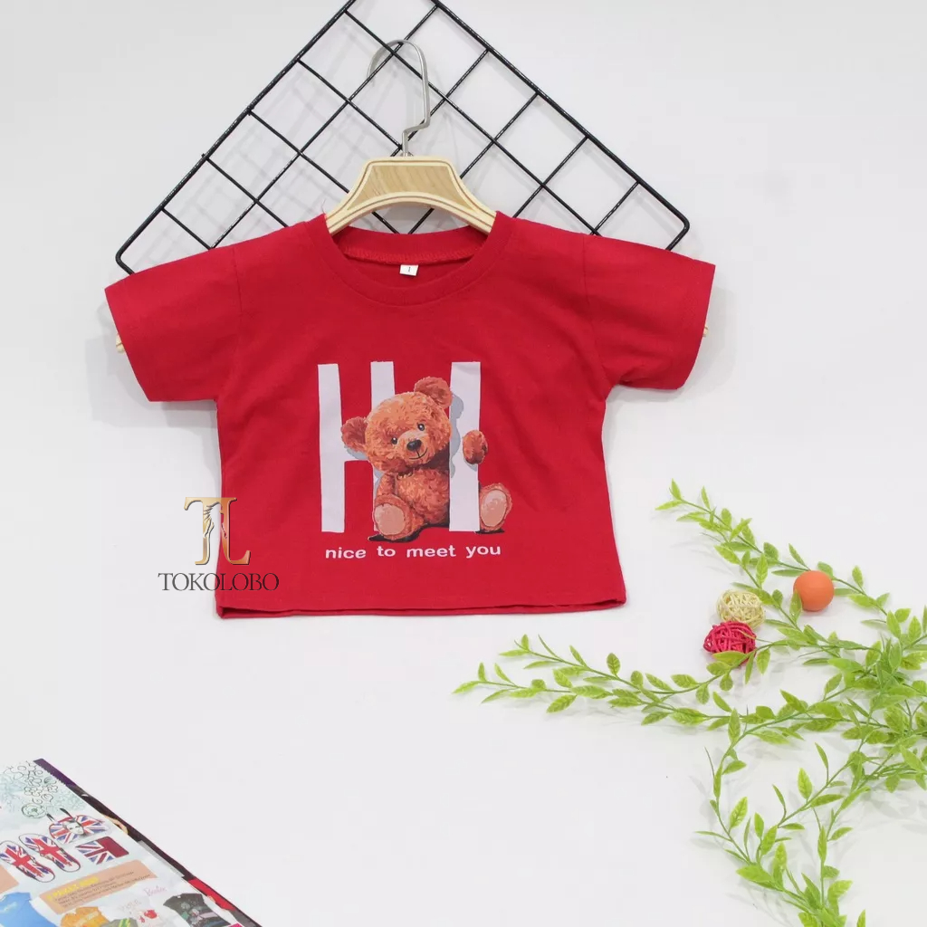 tokolobo Tshirt Anak NTMY Bear Print (Size 1 - 4)