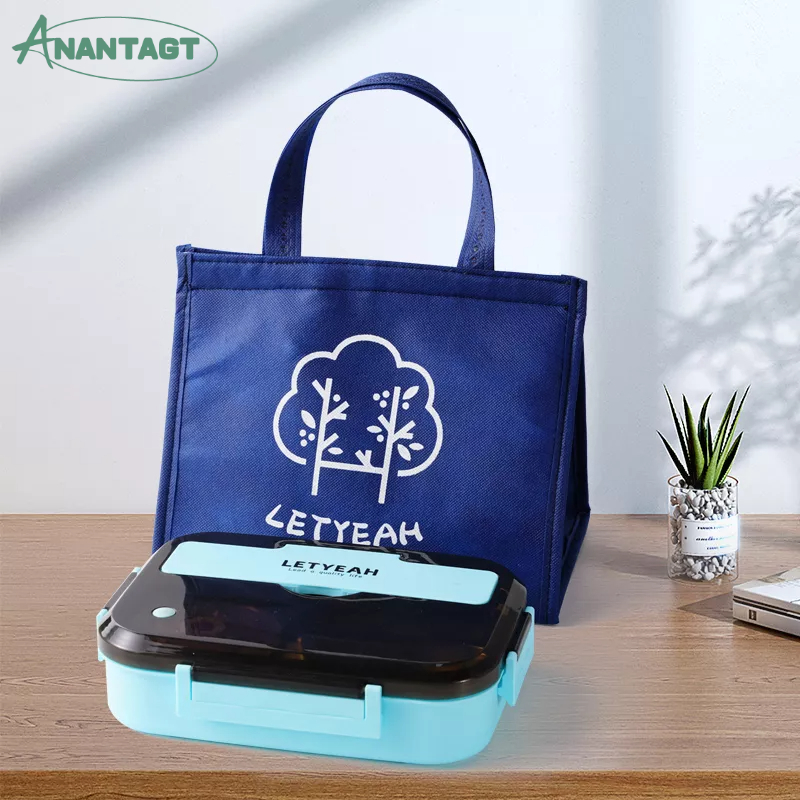 Letyeah &amp; Anantagt kotak bekal makan stainless 4 gird set anak lunch box bag murah