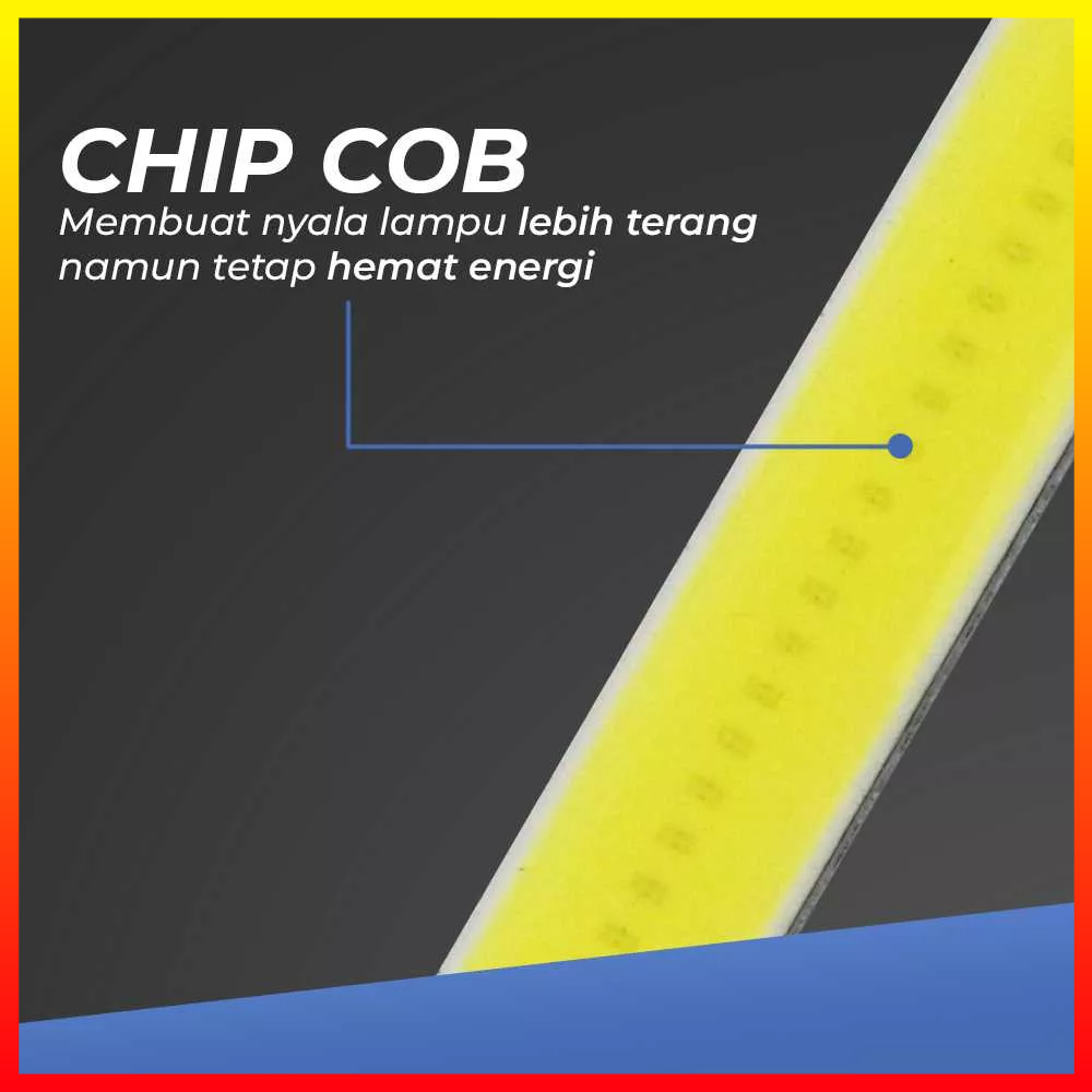 Lampu DIY Strip LED COB Chip 3.7 V 3W Cool White 6500K Untuk Sepeda Motor Mobil Mr.White M650E - 7CLL5IWH