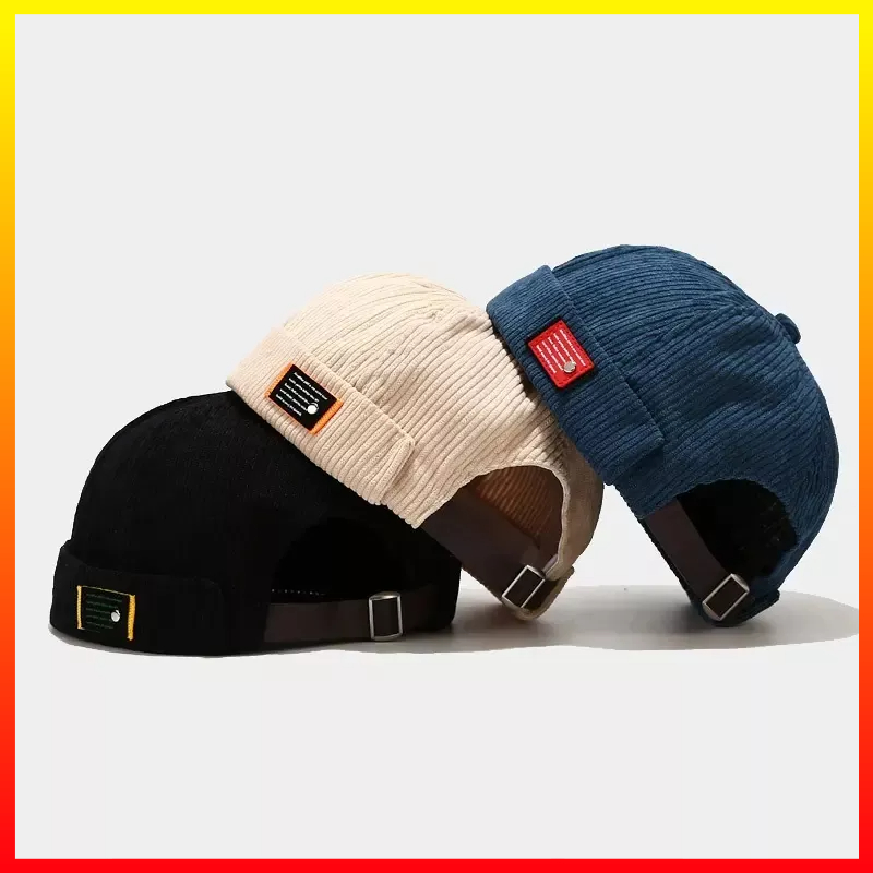 Topi Pendek Fashion Melon Korea Olahraga Hip Hop Harajuku Tuan Tanah Pelaut Dapat Disesuaikan 55-60cm QXQ Q55 - 7CHZI5BL