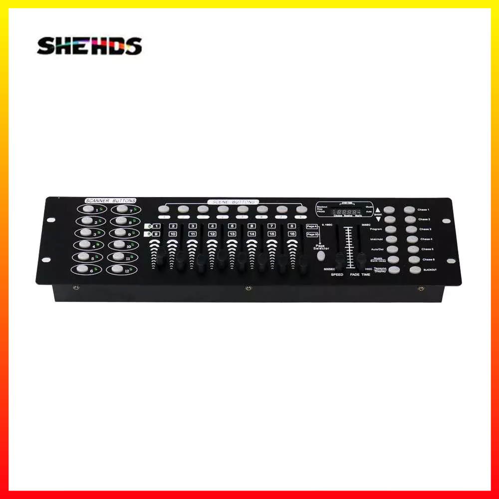 Mini Operator Peralatan DJ Profesional 192 Channel Led Lampu Panggung Dimmer DMX512 Konsol DMX 512 Controller SHEHDS SHE-DMX512 - 7RSK7IBK