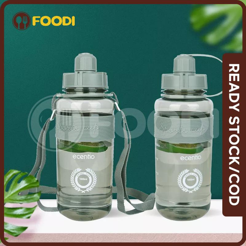 ecentio &amp; FOODI Botol Minum 750ml/1 liter/2 liter Botol Air Olahraga Bottle bpa free