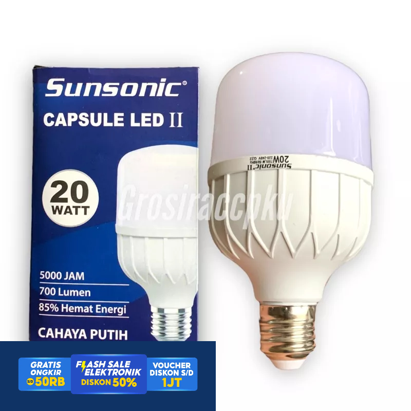 Lampu Led Capsule Murah Sunsafe platinum 5 10 15 20 30 Watt