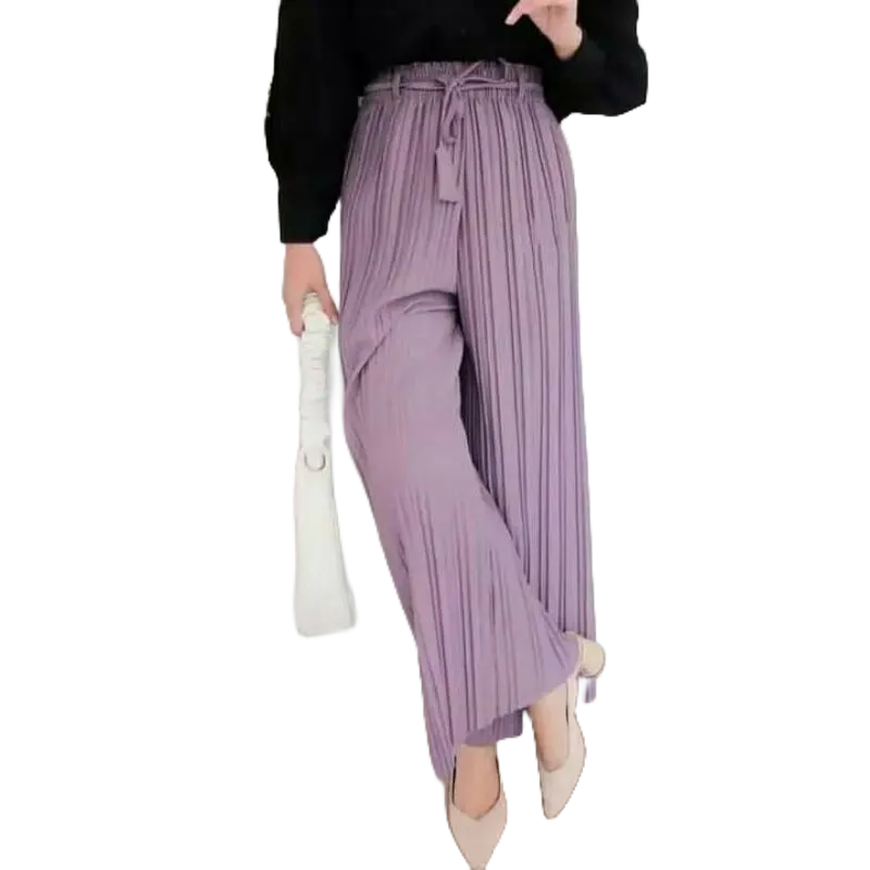 Celana Kulot Plisket Prada Best Seller Import