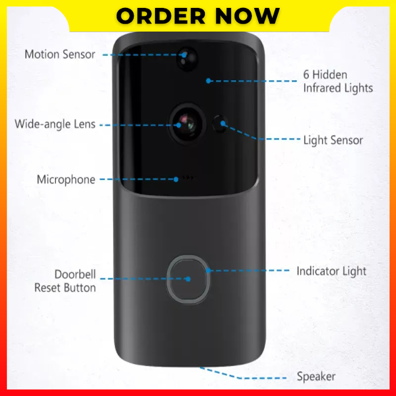 Bel Pintu Kamera Keamanan APP Ponsel Monitor Rumah dari Jarak Jauh Smart Home Nirkabel WIFI Visual HD Video Audio WowCam App M10 - 7RHK0AGY