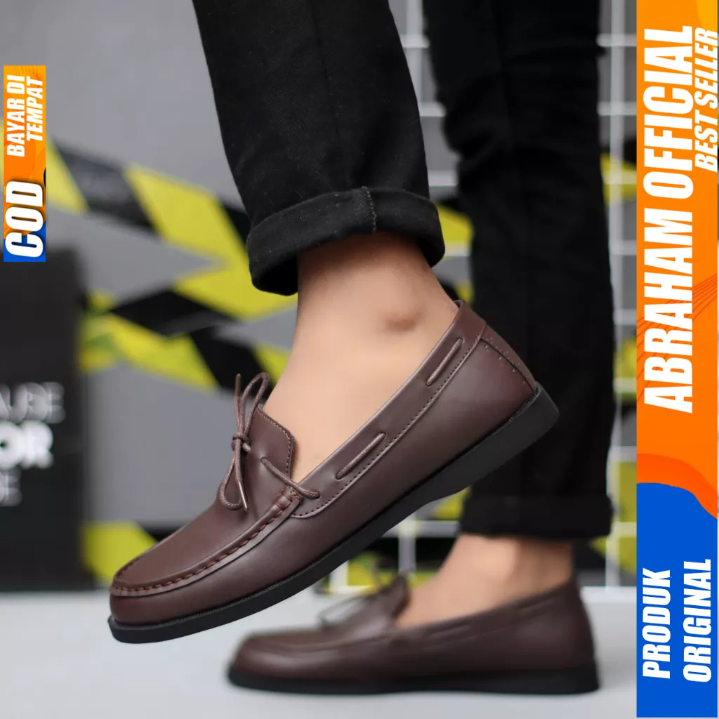 Sepatu Loafers Hitam Casual Formal Kerja Pria