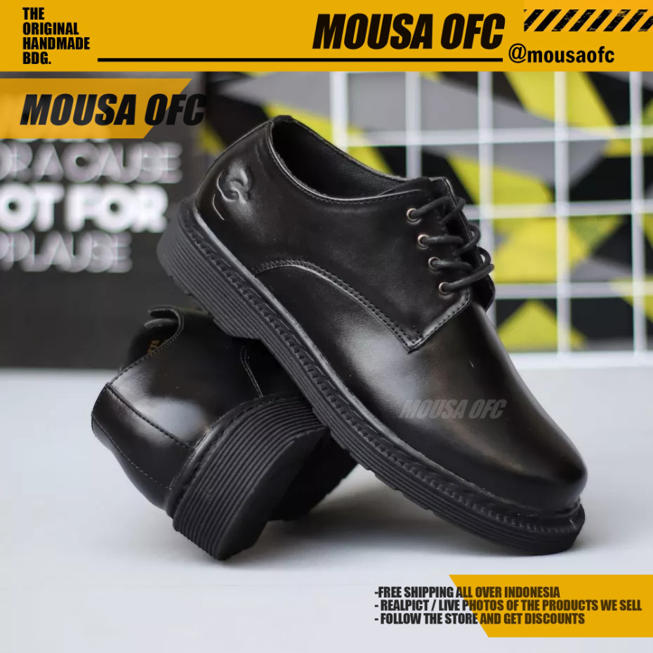 Sepatu Docmart Low Boots Pantofel Formal Hitam Pria