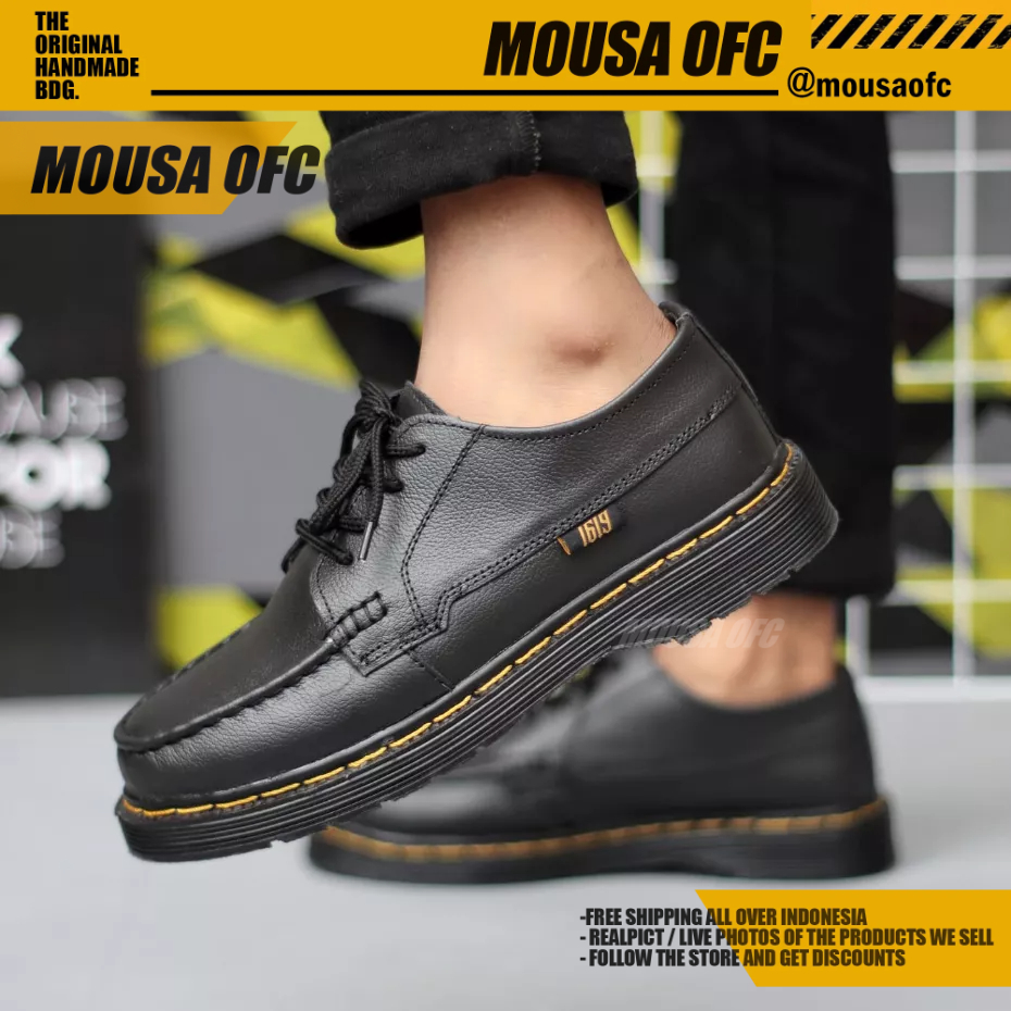 Sepatu Docmart Low Boots Formal Tali Pria