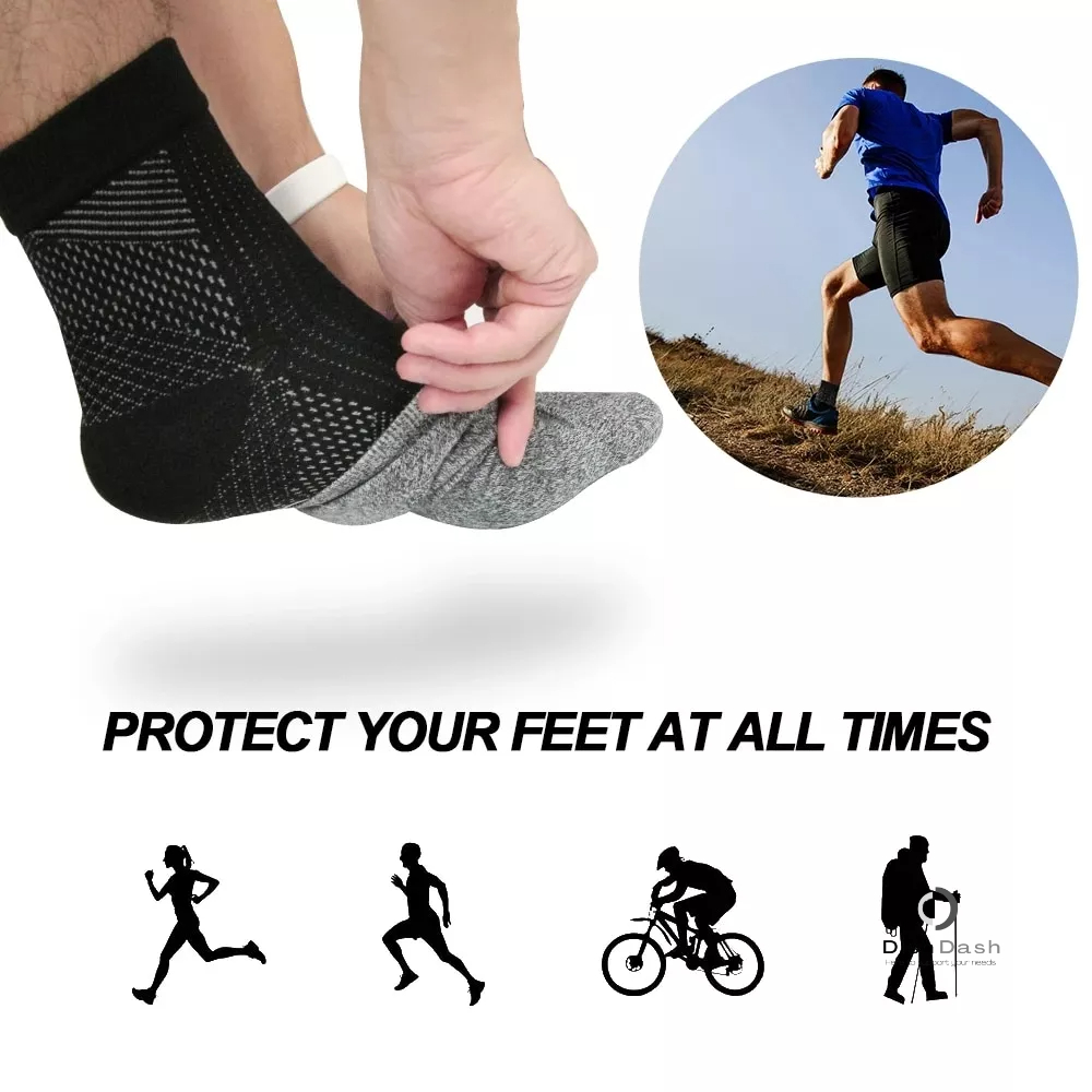 [BAYAR DI TEMPAT] 1 Pasang Kaos Kaki Olahraga Compression Support Angkle Support / Pelindung Tumit Anti Lelah / Anti Fatigue Compression Socks