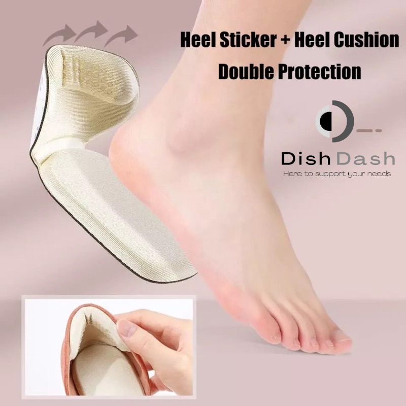 [BAYAR DI TEMPAT] 1 Pasang Insole Sepatu Model T-Shape Cocok Untuk Heels Wanita / Pelindung Tumit