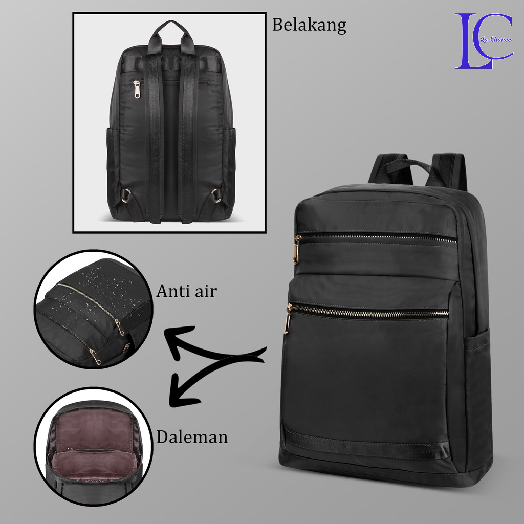 RANSEL IMPORT BRANDED PREMIUM BACKPACK FASHION POLOS | TAS PUNGGUNG RANSEL SEKOLAH / KULIAH | Merk La Chance