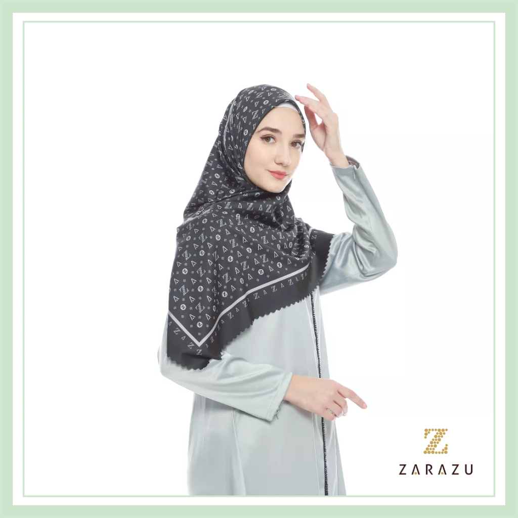 Hikmat Scarf - Vivi Scarf Monogram Voile Square XL Premium by Zarazu