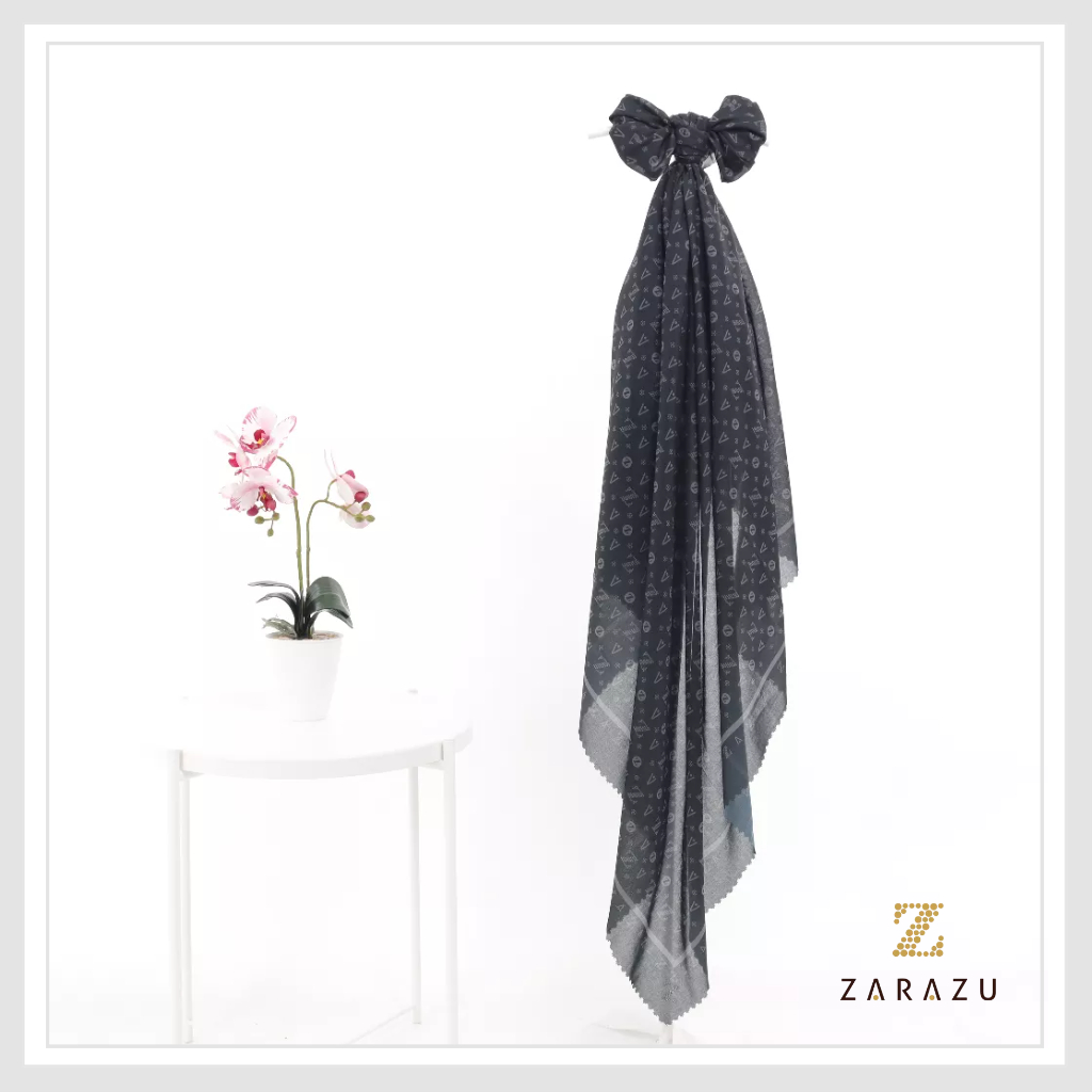 Sandra Scarf - Vivi Scarves Monogram Voile Square XL Premium by Zarazu