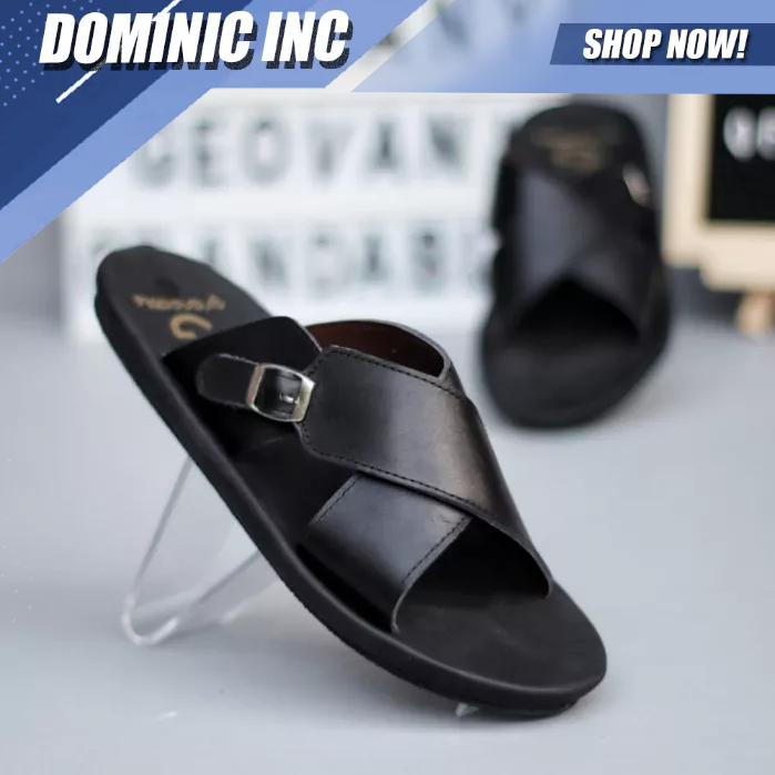 Sandal Kulit Slop Pria Sendal Selop Casual Ori Termurah Cowok Xper