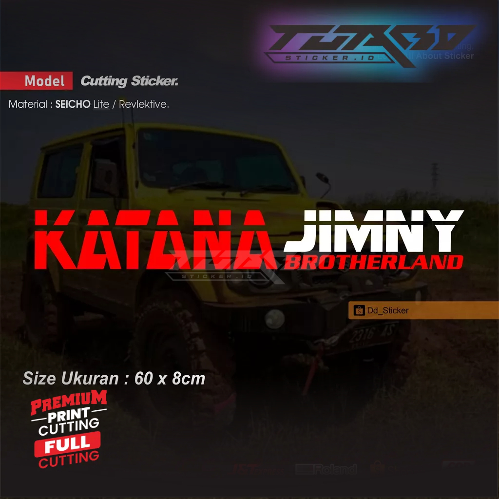 Sticker Katana Jimny Brotherland | Cutting Sticker