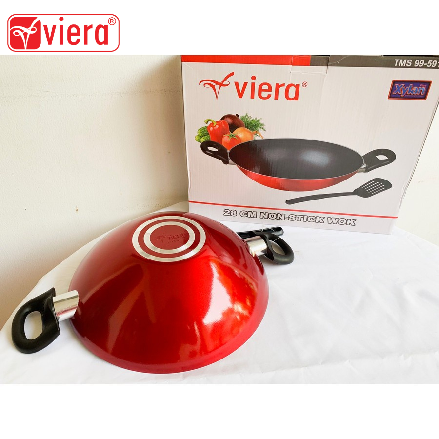 VIERA WOK ANTI LENGKET 28CM FREE SPATULA