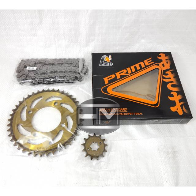 Gear paket/Gir set sepeda motor Jupiter Z1 merek akio