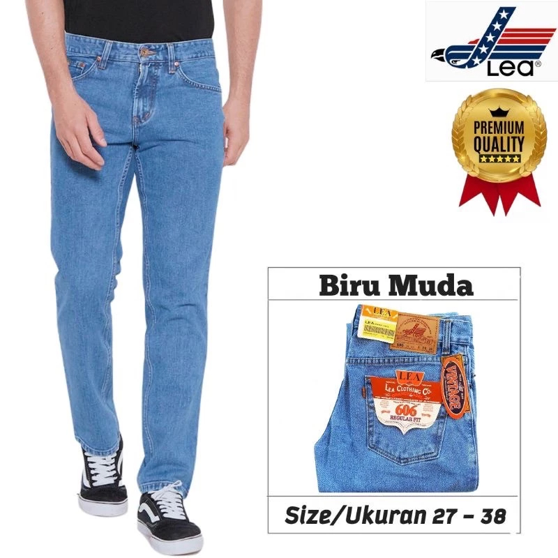 Promo Celana Jeans Pria Standar //LEA Celana Jeans Panjang Standar // Celana Jeans Kualitas Premium 