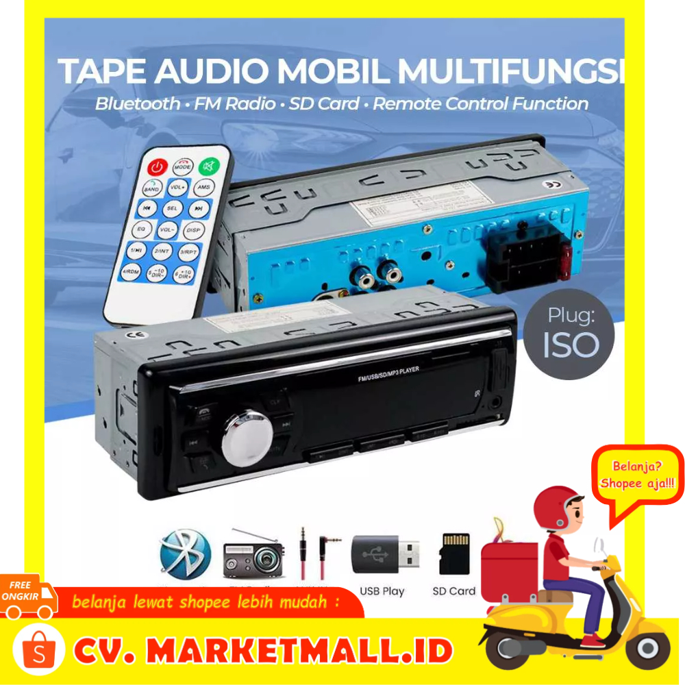 Multimedia Stereo Mobil Remote Kontrol Nirkabel Mobil MP3 Player Tape Audio Mobil Multifungsi Support SD Card &amp; USB MP3 Aux TF FM Radio 1DIN CARDIAG SWM-6249 - 7RRSEEBK