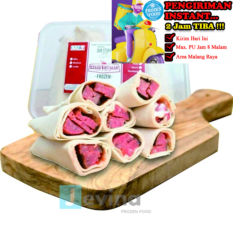 Kebab Bosman Mini Full Daging Sapi Isi 8 400g