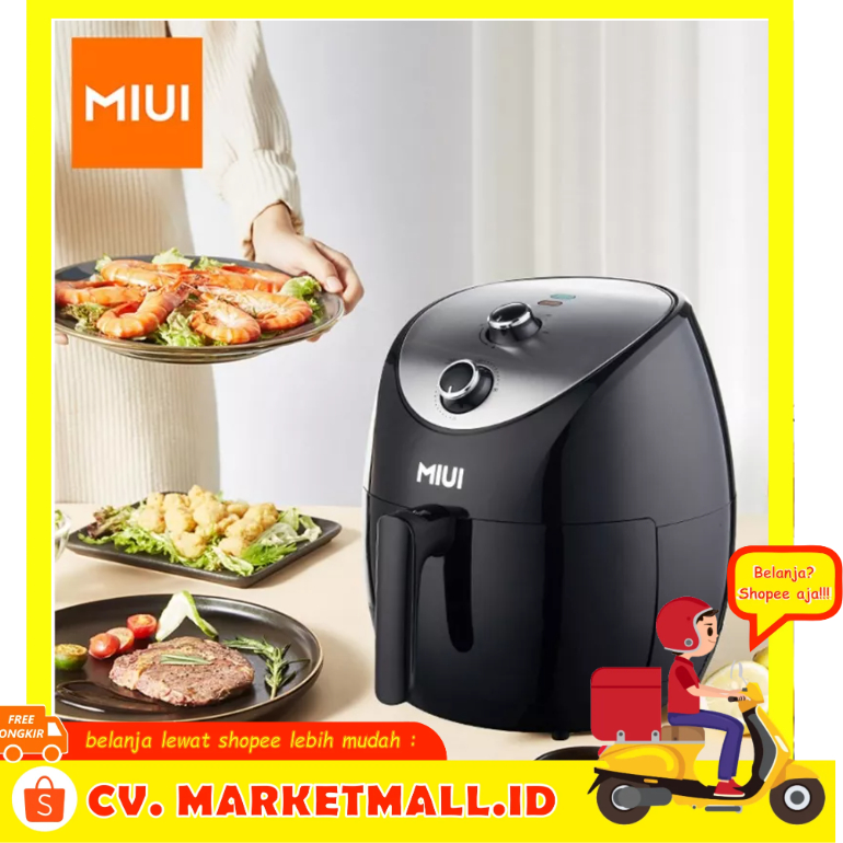Mesin Penggoreng Udara Bebas Minyak Sehat 5L Air Fryer Button Version MIUI AF-01 - WIHZ02BK
