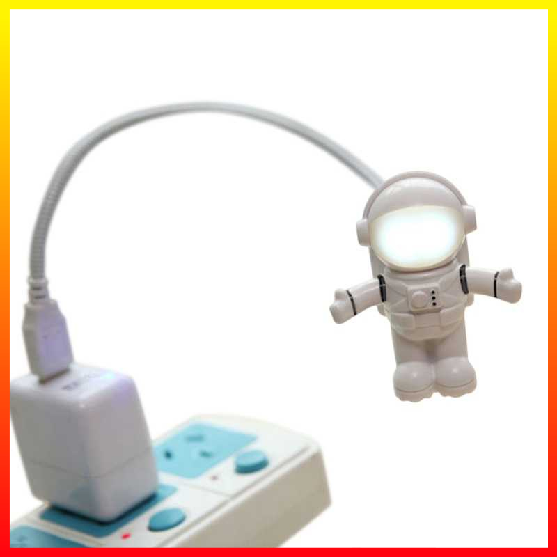 Lampu Meja Kerja Game LED USB Night Light Lamp Flexible Spaceman Astronaut 5V Eshoo - 7RLL1BWH