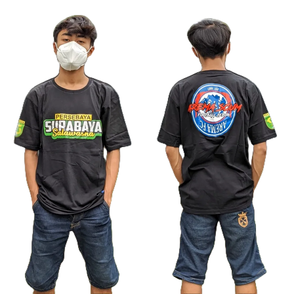 kaos persebaya surabaya arema sampah bonek wani