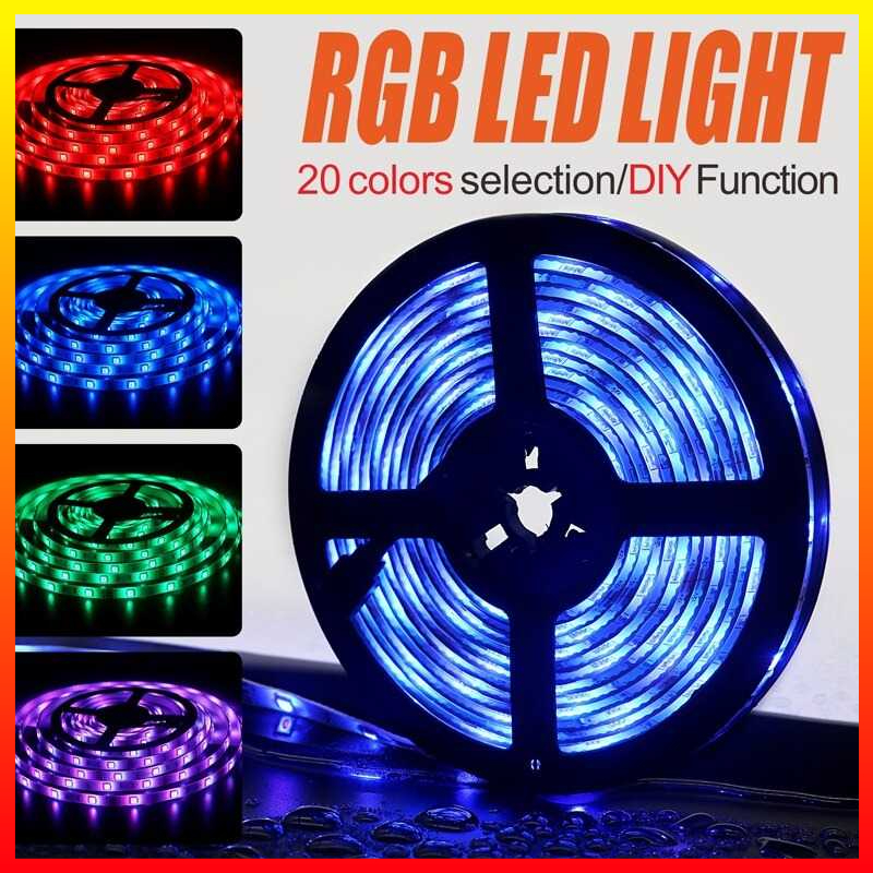 LED RGB Strip 2835 300 LED 5 Meter with Remote Control Lampu Hemat Energi Tahan Air IP65 MRTOPELE - 7CLL0QMC