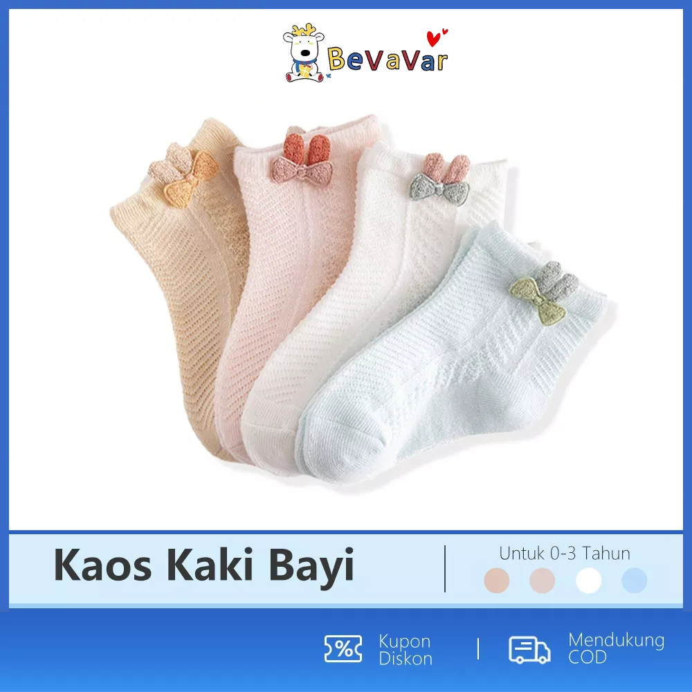 BEVAVAR  Kaos Kaki Bayi Lucu Kaus Kaki Bayi Mesh Bernapas