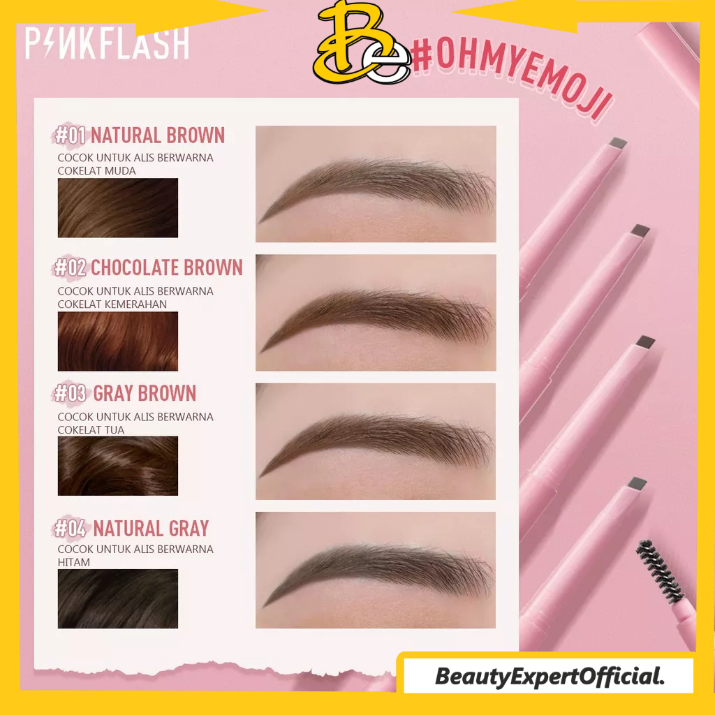 ⭐️ Beauty Expert ⭐️ PINKFLASH OhMyEmoji Automatic PF-E09 - Eyebrow Pencil Lasting 8h WATERPROF