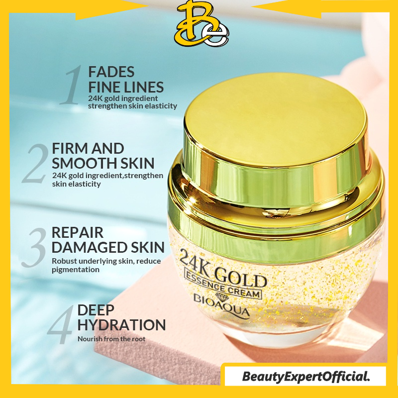⭐ Beauty Expert ⭐ BIOAQUA 24K Gold Series - Essence Serum Eye Cream Cleanser Body Wash Mask Facial Kit