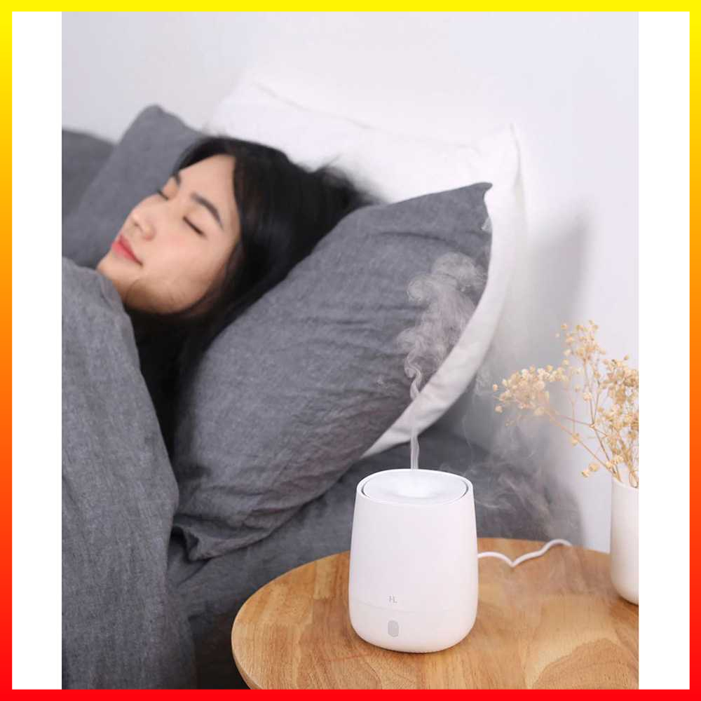 Pelembab Udara Air Humidifier Aromatherapy Ultra Fine Water Mist Diffusion RGB Click to Switch 7 Kinds of Light Colors 120ML Happy Life - XOHZ14WH