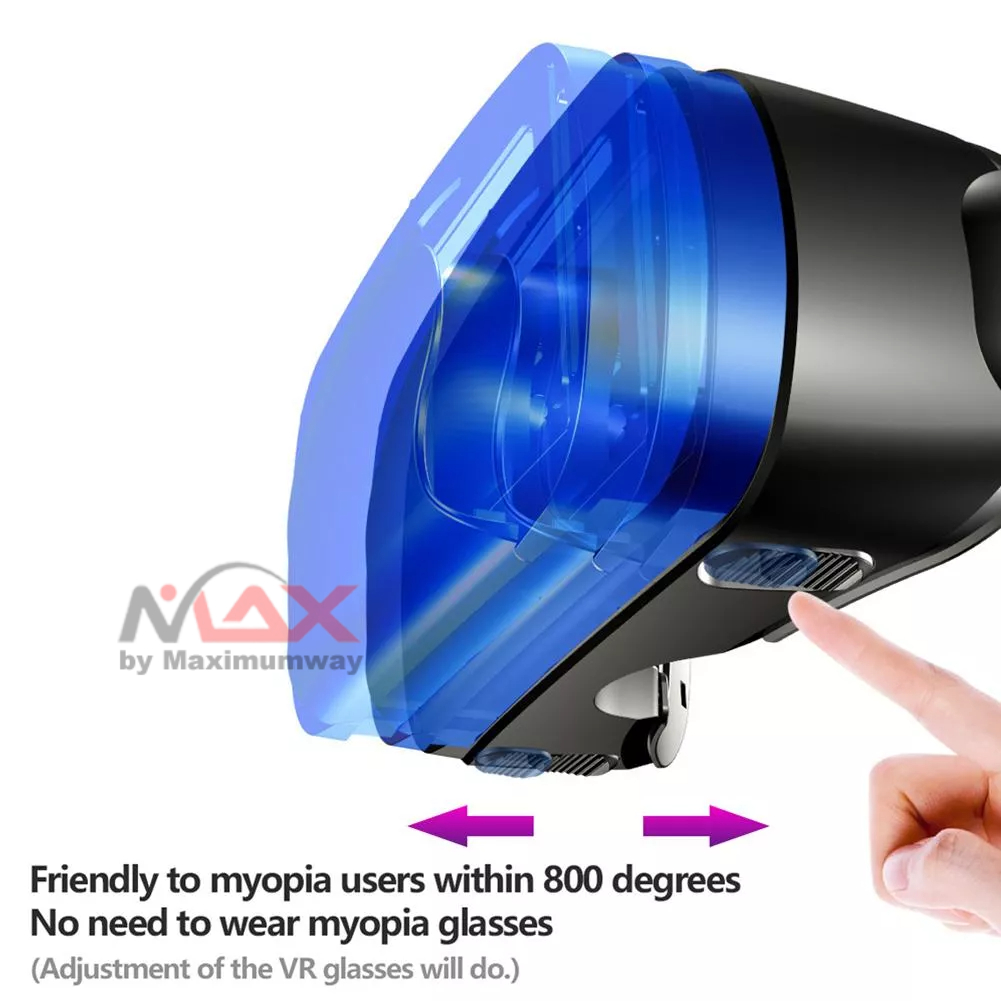 VRGPRO Kacamata Virtual Reality 3D VR plus Headphone kualitas HIFI untuk video 3D game 3D Metaverse Google VR kompatible untuk android dan iphone volume layar HP 5, 6 dan 7 inch Virtual Reality VR Glasses 3D Google Cardboard Box Headset Helmet