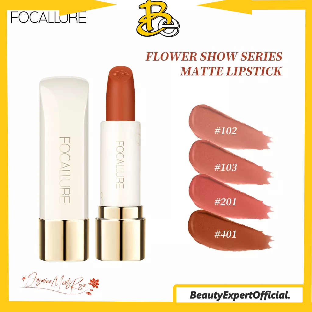 ⭐️ Beauty Expert ⭐️ Focallure Jasmine Meets Rose Matte Lipstick FA203 - Tahan Air Kosmetik Bibir Lipstik