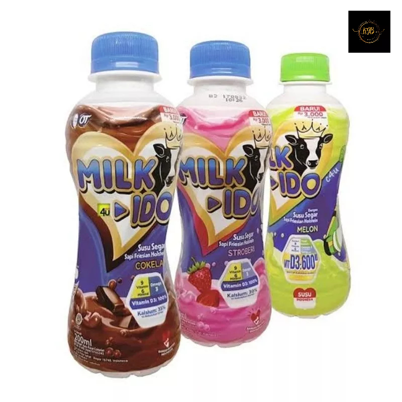 

Susu Milkido 200 ml All Variant - Stroberi - Coklat - Melon - Milk - Ido