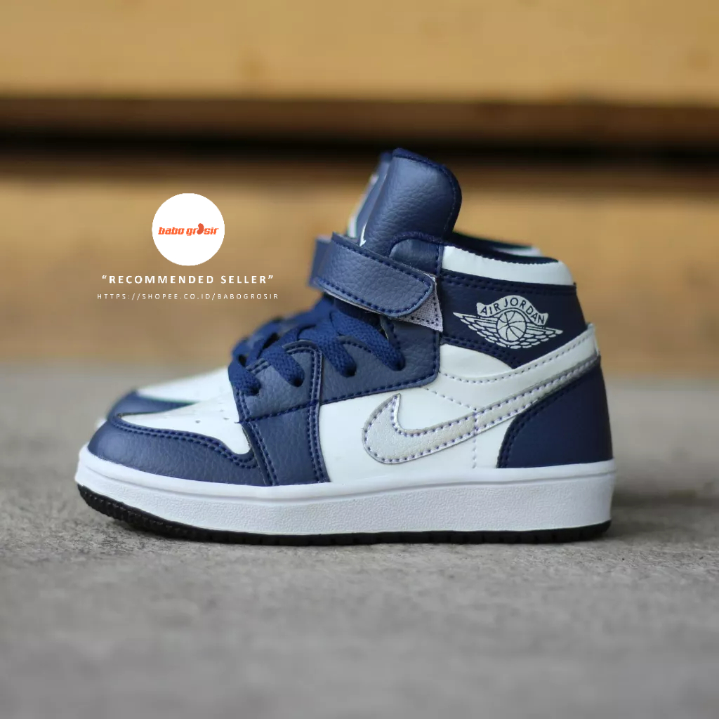 PROMO Sepatu Sneakers Anak | Nike Air Jordan Kids Ice Blue White Premium, Tampilan Mewah, Harga Termurah