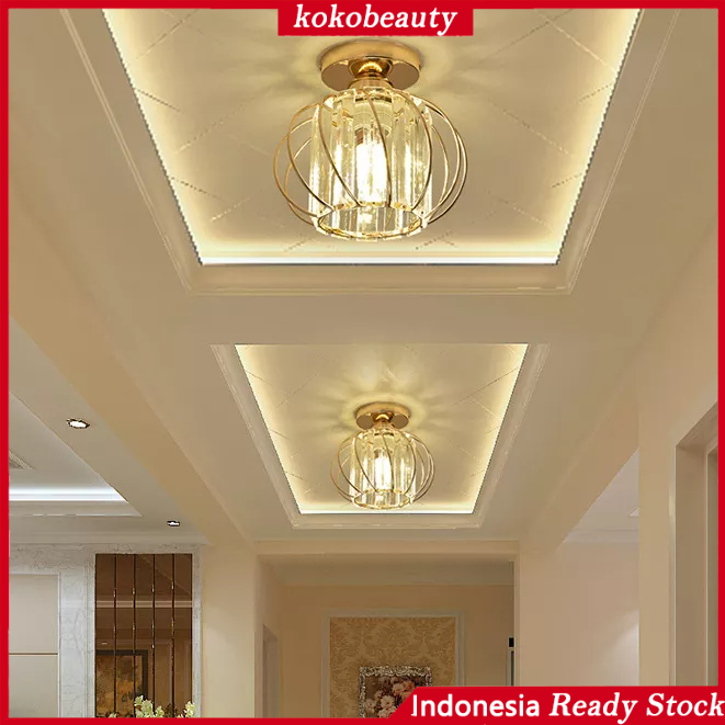 【Penjual Lokal】Lampu Plafon kristal Lampu Ceiling Minimalis Lampu Langit-langit Modern Lampu plafon rumah modern Termasuk bohlam E27