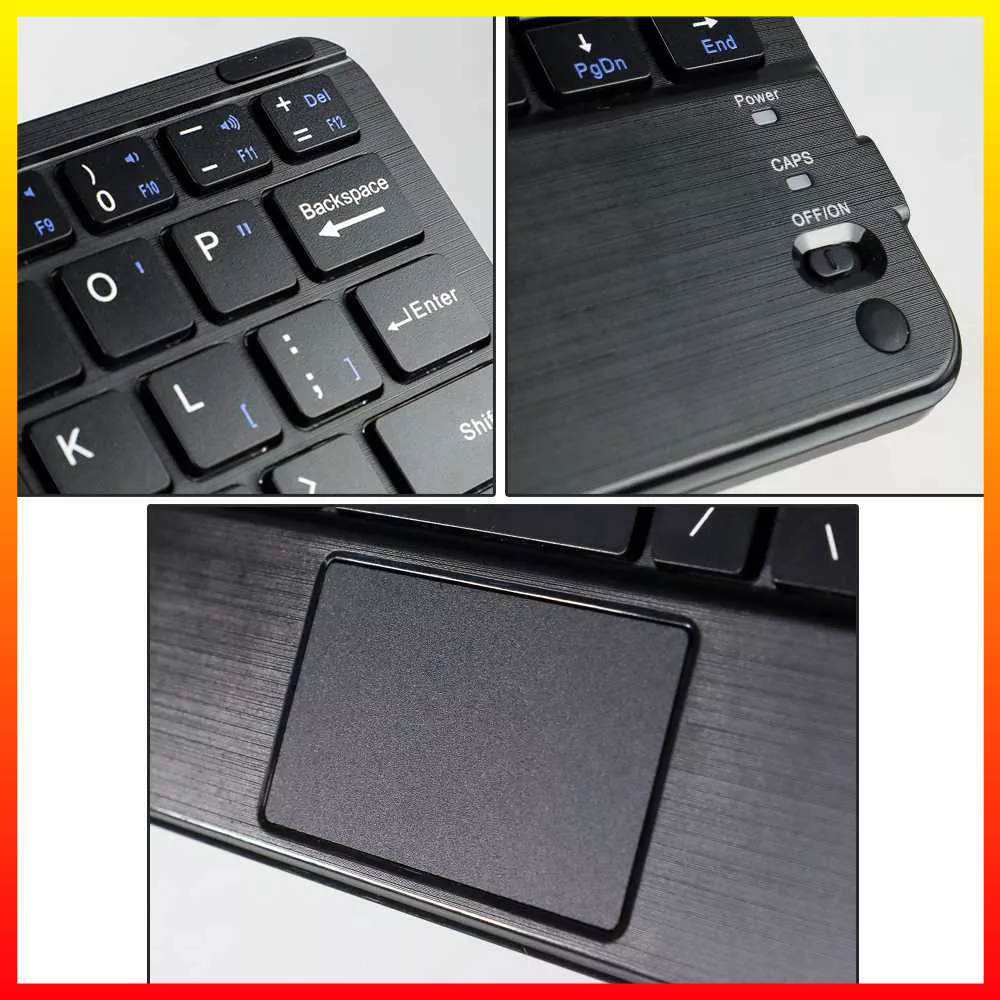 Keyboard Nirkabel Wireless Bluetooth Komputer Tablet PC Macbook 8 Inch with Touchpad Windyoung WD20 - 7CKY0FBK