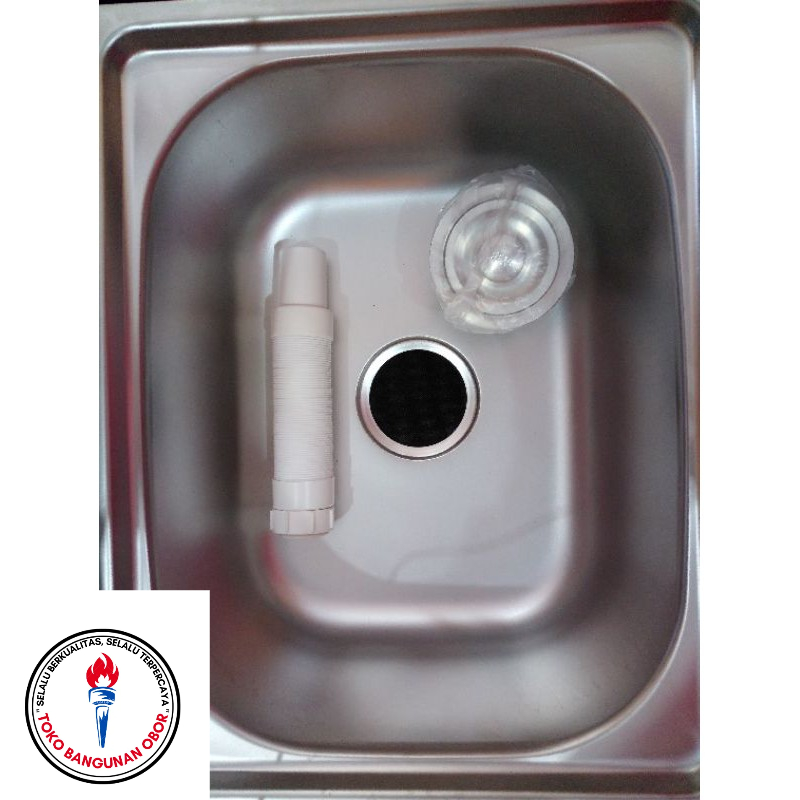 Kitchen Sink Tempat Cuci Piring Wastafel Stainless Steel Kotak Jumbo XTRA Lapis Baja Full Titanium