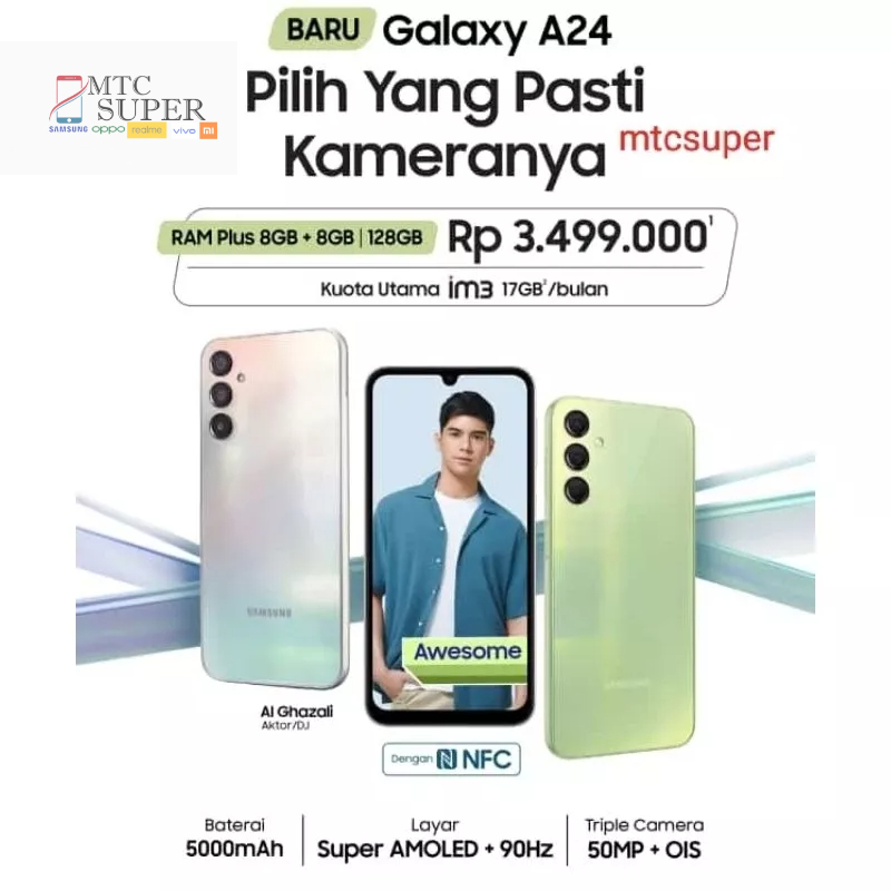 SAMSUNG A24 LTE 8/128 GARANSI RESMI