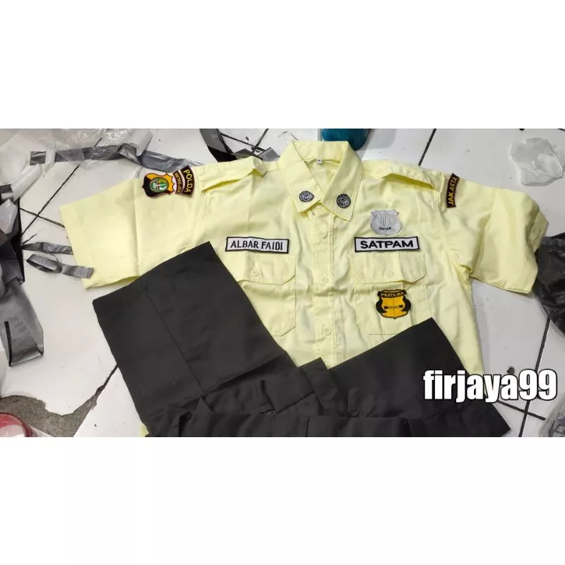 baju pdh Pdl Satpam Pdl Krem Baju Seragam Security Cream Pdl Coklat Krem Satpam Terbaru atasan bawahan seragam satpam  pdl pdh krem  cream bahan tebal Seragam pdl pdh satpam security krem cream krem seragam pdl pdh satpam krem seragam pdh pdl