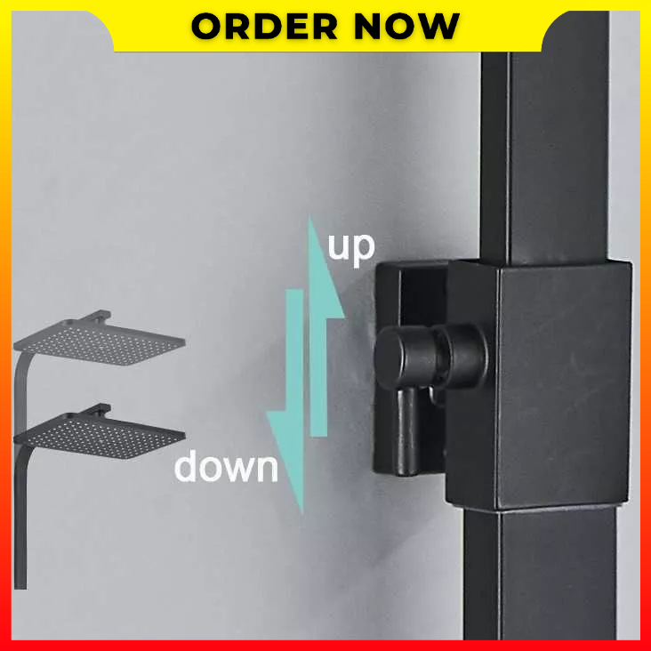 Set Kepala Pancuran Shower Kamar Mandi 3 Mode Kepala Pancuran Panas dan Dingin Thermostatic 3 Button SAFLIHCAR 3T - 7RHK0FBK