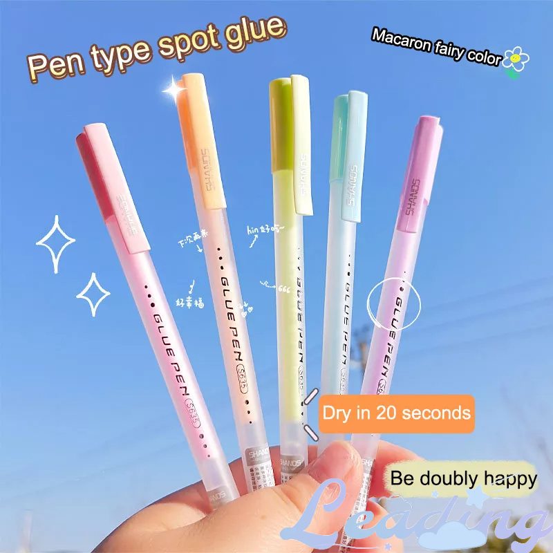 

Pena Lem Pulpen Mekanik Ballpoint Motif Kartun / Pulpen Lem Stiker Cepat Kering Warna Permen DIY Stationery Pelajar-Le