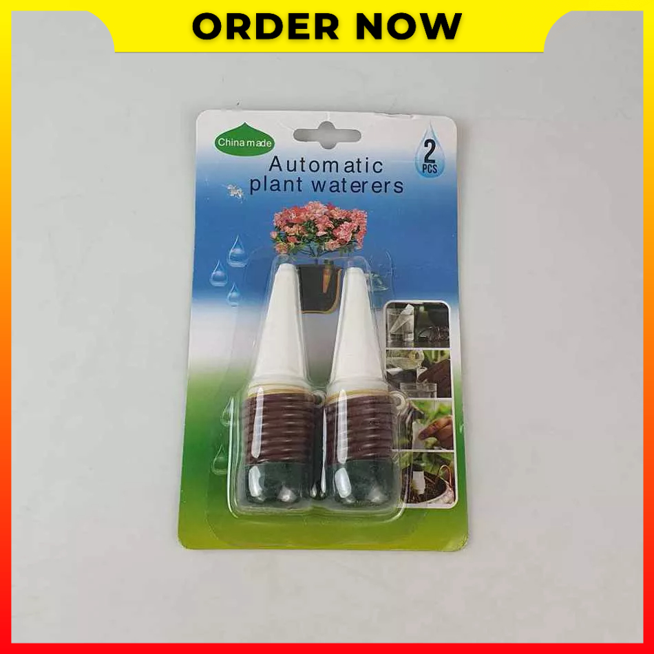 2 PCS Alat Bantu Penyiraman Pot Irigasi Tetes Paku Air Keramik Otomatis Untuk Tanaman Bunga Sayuran LifeTime 95109 - OMHZQ5WH