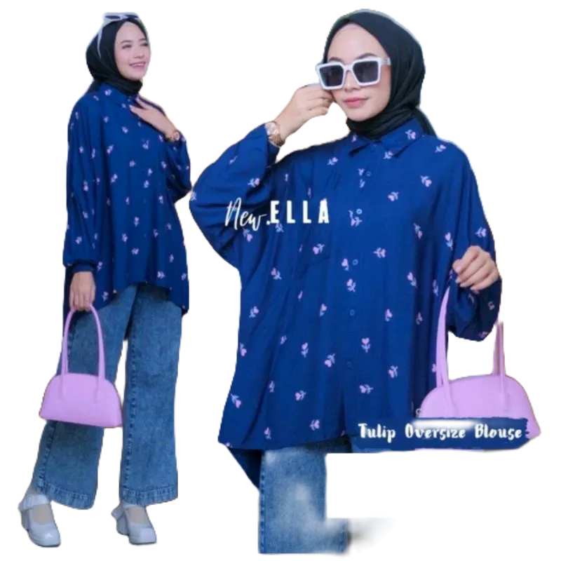 Kemeja wanita oversize bahan rayon viscose